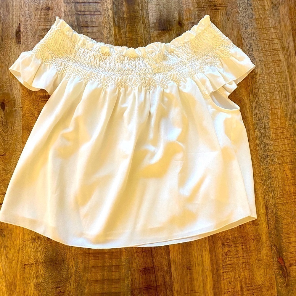 Lands End Off the shoulder crop top
